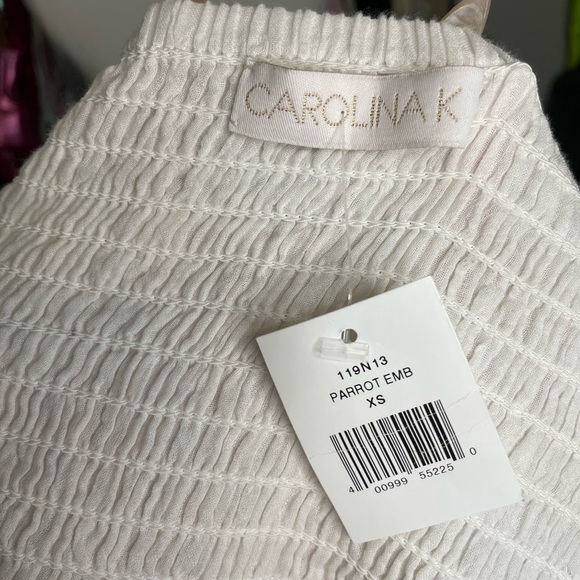 NWT! CAROLINA K embroidered Layla parrot cotton crop top - Picture 10 of 11